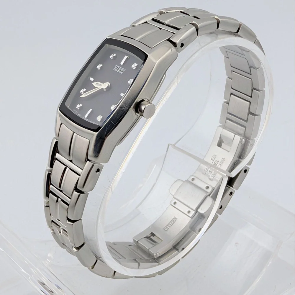 Citizen Eco-Drive B023-S058112 Black Dial Diamond Watch New Capacitor 5.5